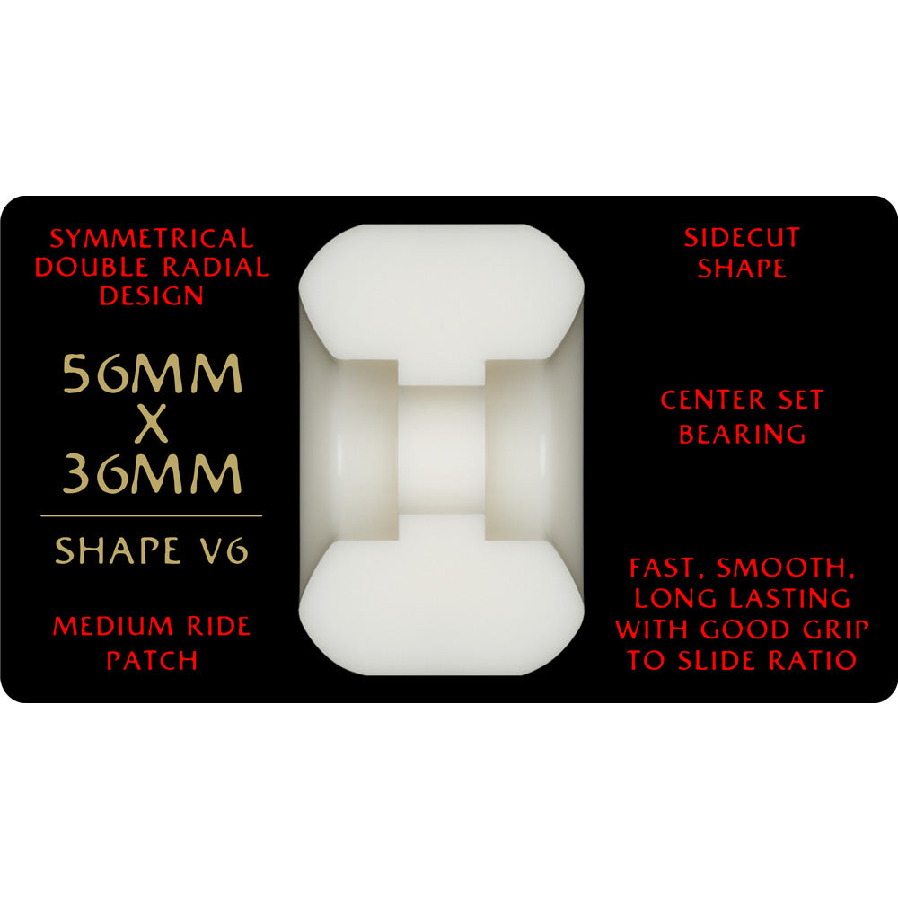 56mm x 36mm DRAGON FORMULA SKATEBOARD WHEELS
