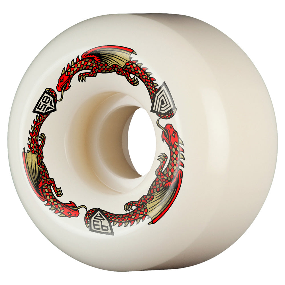 58mm x 33mm DRAGON FORMULA RED 93A SKATEBOARD WHEEL