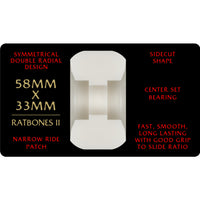 58mm x 33mm DRAGON FORMULA RED 93A SKATEBOARD WHEEL