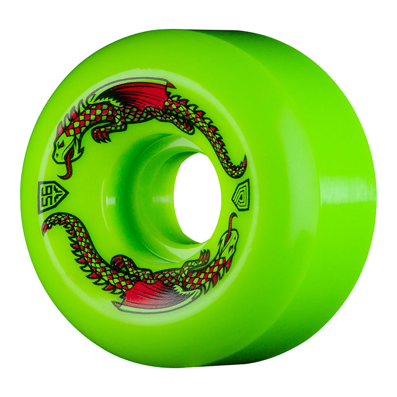 56mm x 36mm DRAGON FORMULA 93A GREEN SKATEBOARD WHEELS