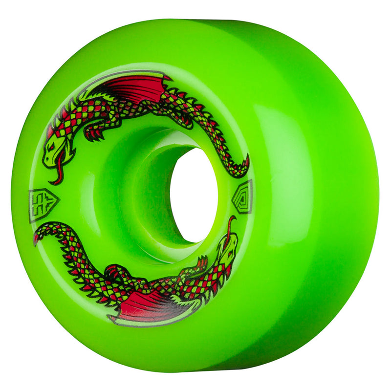 55mm x 35mm DRAGON FORMULA GREEN 93A SKATEBOARD WHEEL