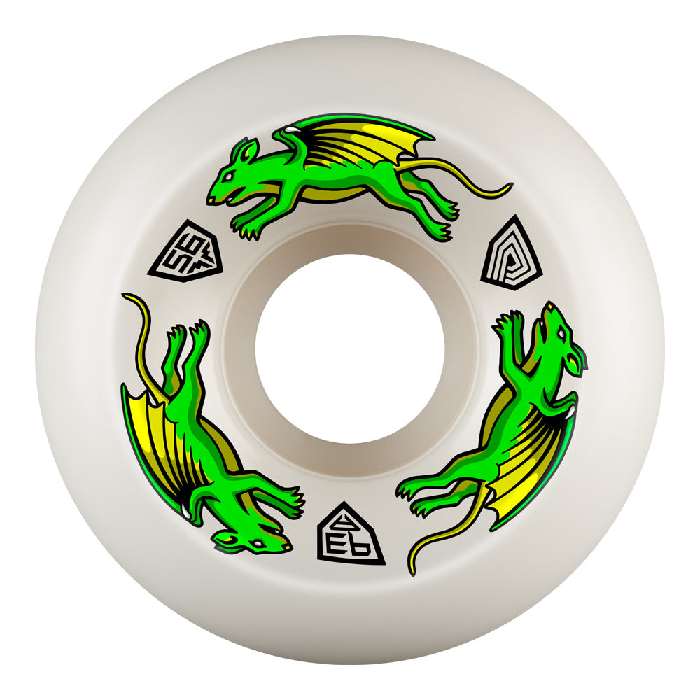 56mm x 36mm NANO RATS DRAGON FORMULA WHITE 93A SKATEBOARD WHEEL