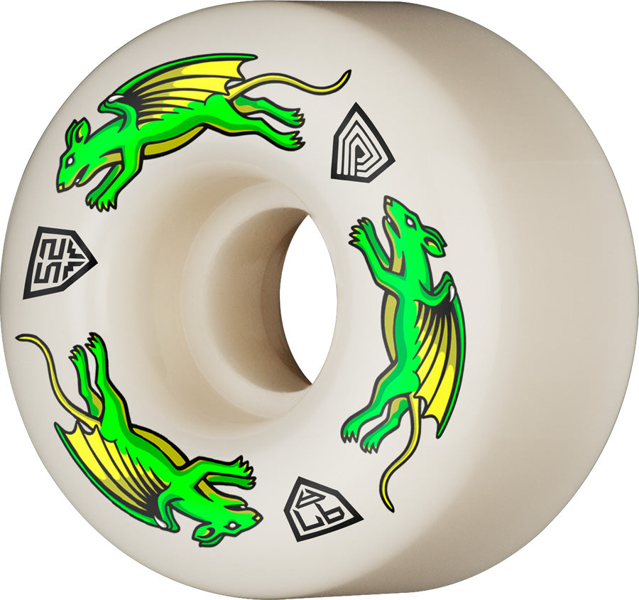 52mm x 34mm NANO RATS DRAGON FORMULA WHITE 97A SKATEBOARD WHEEL