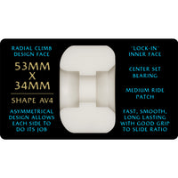 53mm x 34mm NANO RATS DRAGON FORMULA BLUE 97A SKATEBOARD WHEEL