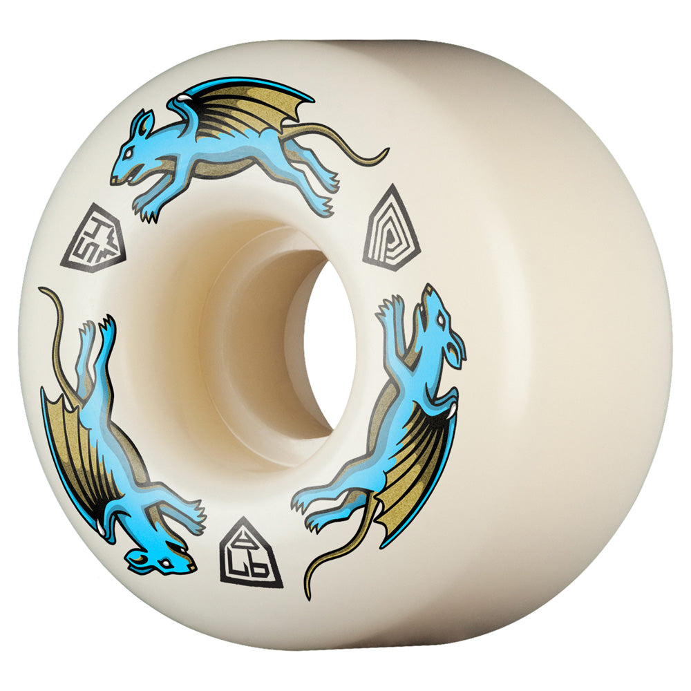 54mm x 34mm V4 NANO RATS DRAGON FORMULA BLUE 97A SKATEBOARD WHEEL