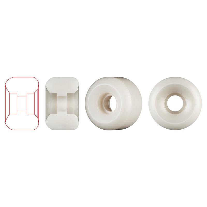 54mm x 39mm NANO RATS DRAGON FORMULA WHITE 97A WHEEL