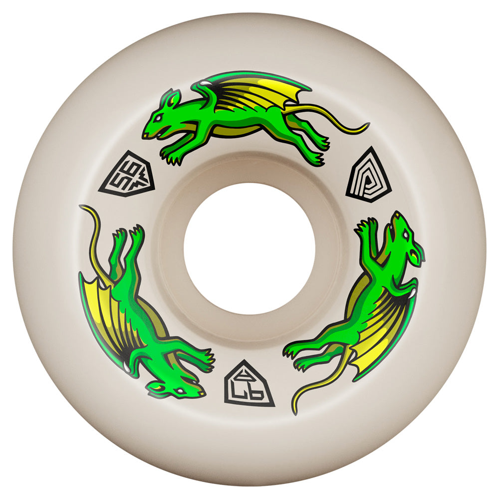 56mm x 39mm NANO RATS DRAGON FORMULA WHITE 97A SKATEBOARD WHEEL