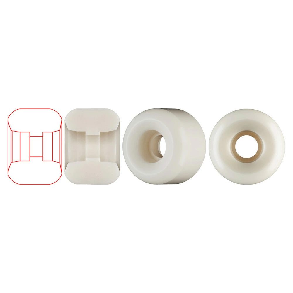 54mm x 39mm DRAGON FORMULA WHITE 88A SKATEBOARD WHEELS