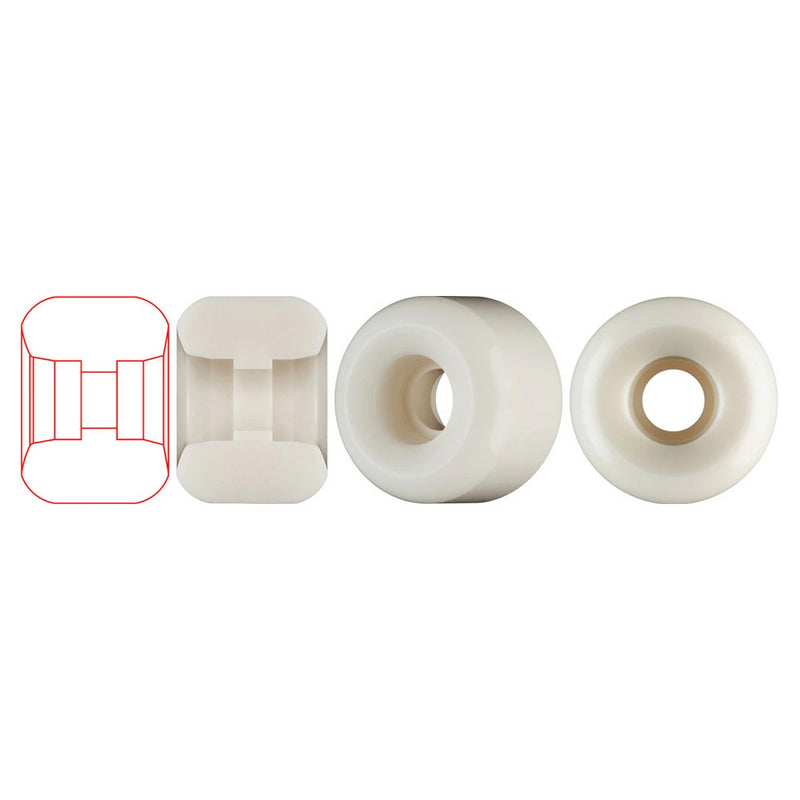 54mm x 39mm DRAGON FORMULA WHITE 88A SKATEBOARD WHEELS