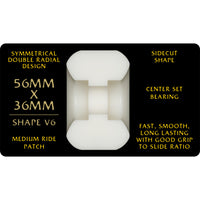 56mm x 36mm DRAGON FORMULA VALLELY WHITE 95A WHEEL