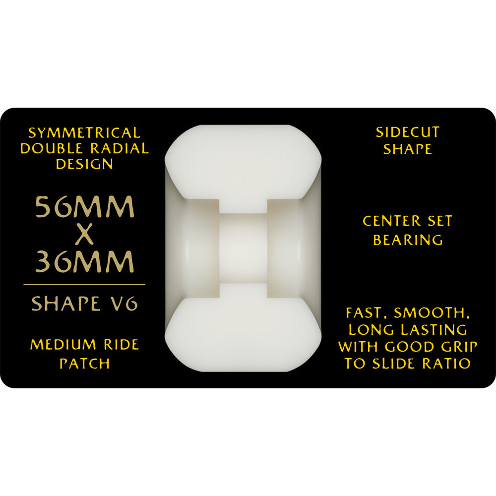 56mm x 36mm DRAGON FORMULA VALLELY WHITE 95A WHEEL