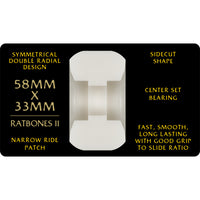 58mm x 33mm DRAGON FORMULA YELLOW 95A SKATEBOARD WHEEL