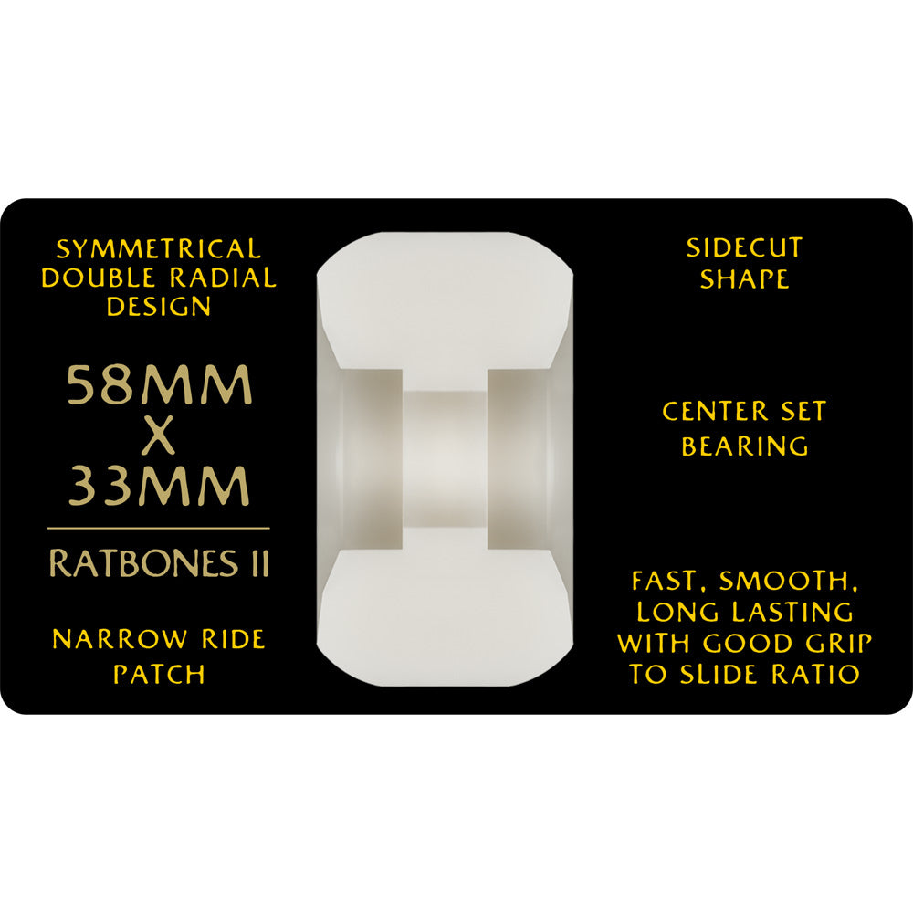 58mm x 33mm DRAGON FORMULA YELLOW 95A SKATEBOARD WHEEL