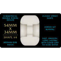 54mm x 34mm V4 DRAGON FORMULA BLUE 97A SKATEBOARD WHEEL