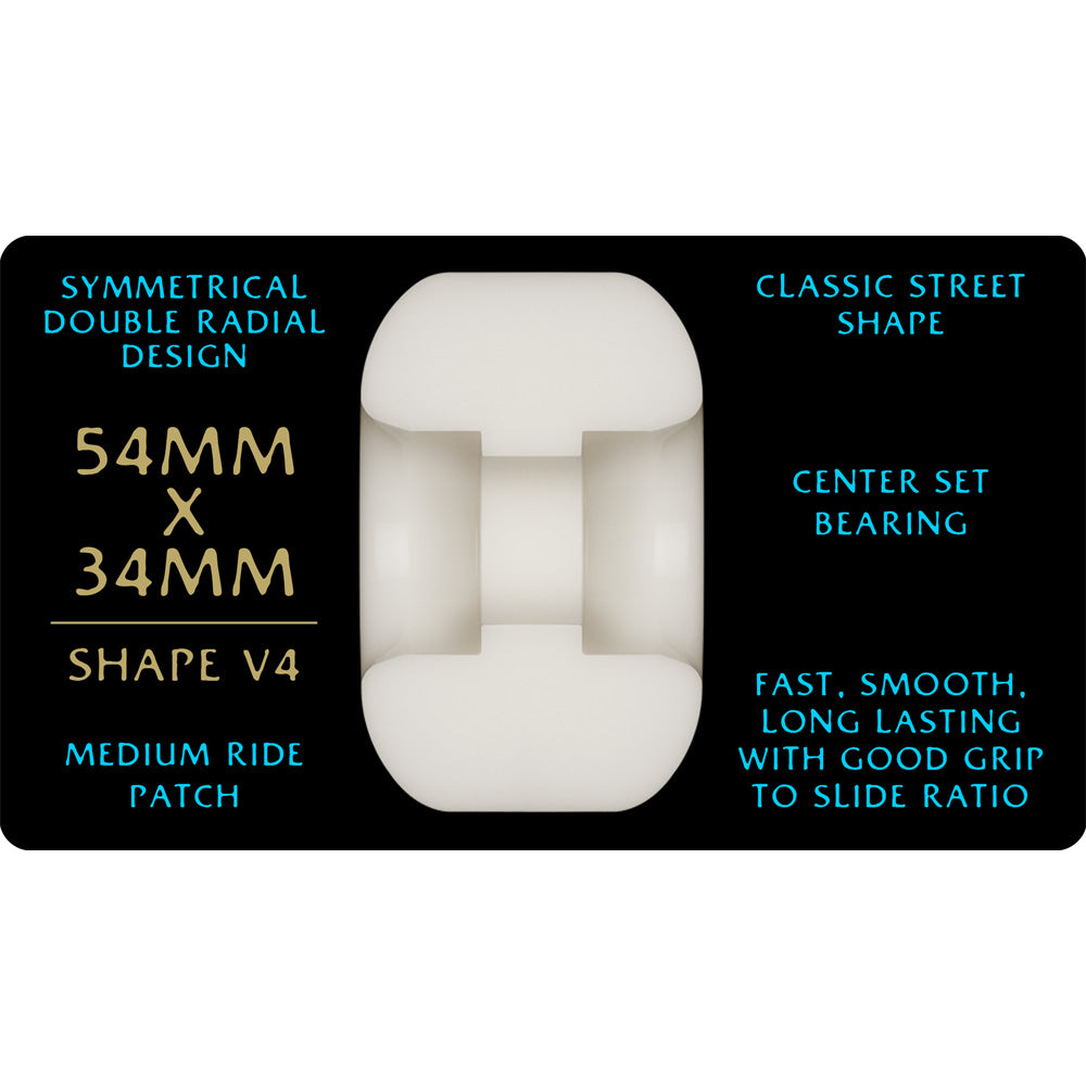 54mm x 34mm V4 DRAGON FORMULA BLUE 97A SKATEBOARD WHEEL