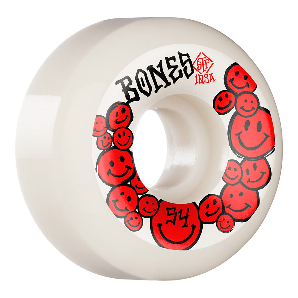 54mm STF HAPPINESS V5 SIDECUT 103A SKATEBOARD WHEELS