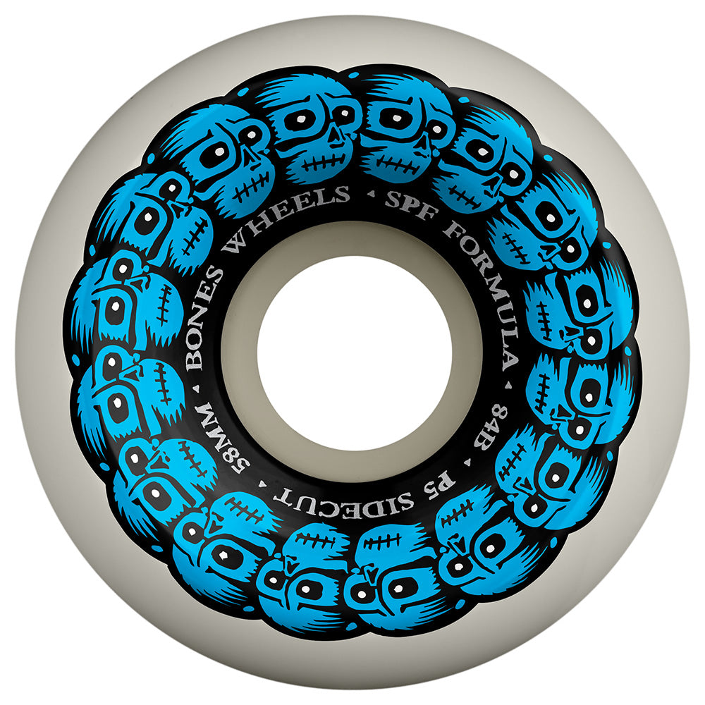 58mm SPF CIRCLE SKULLS 84B P5 SIDECUT SKATEBOARD WHEELS