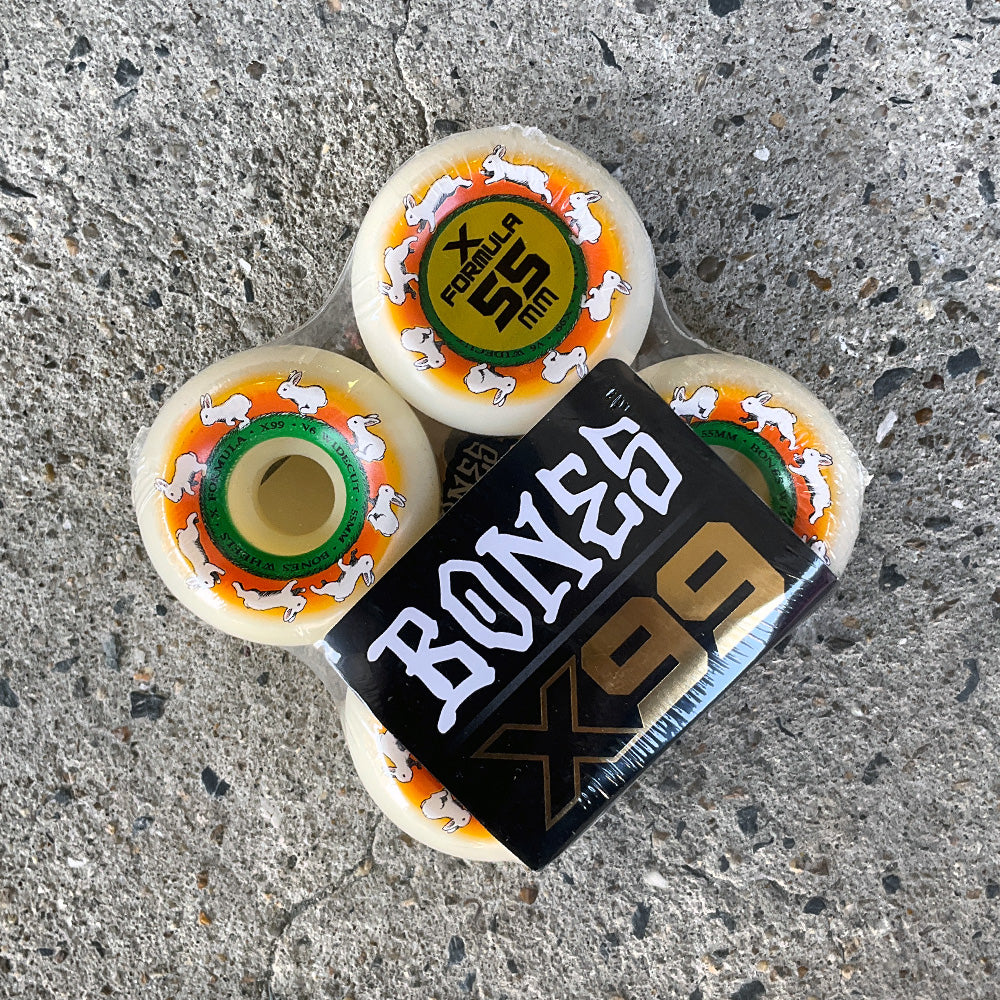 55mm X-FORMULA RUNNY BUNNY V6 WIDE-CUT 99A SKATEBOARD WHEELS