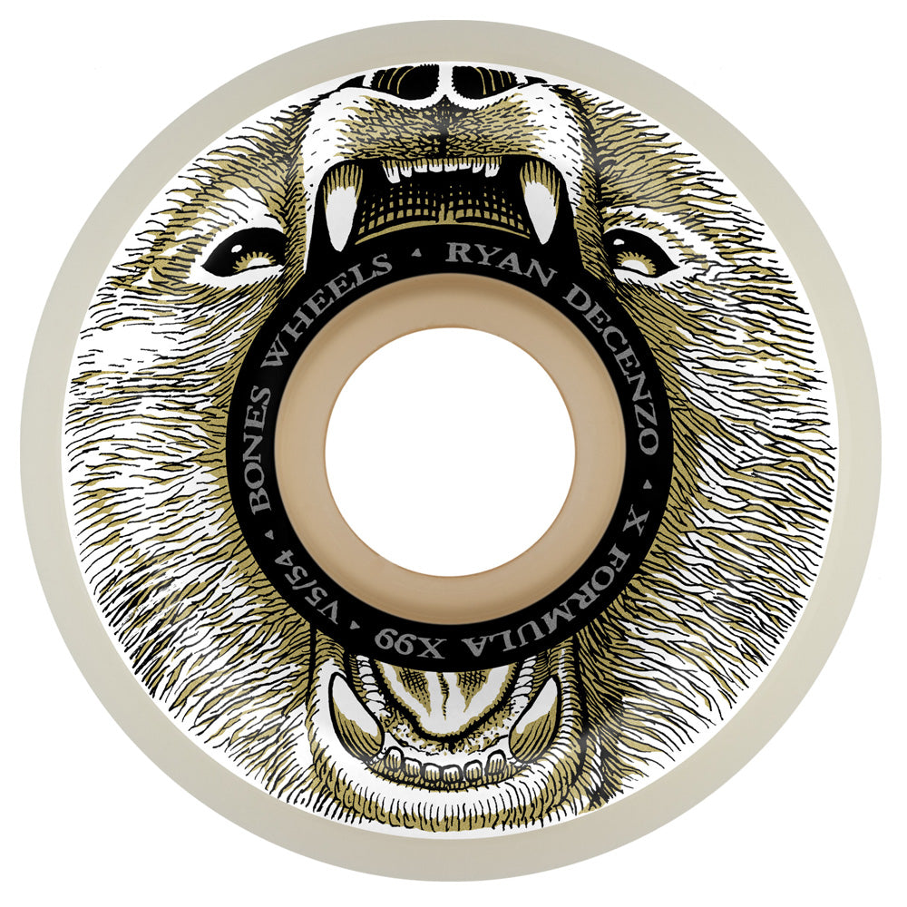 54mm X-FORMULA DECENZO BEAR GRILLS V5 SIDECUT 99A SKATEBOARD WHEELS