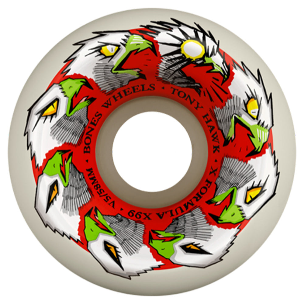 58mm X-FORMULA HAWK ANIMATION V5 SIDECUT 99A SKATEBOARD WHEELS