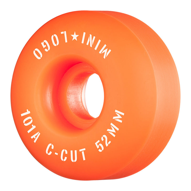 52mm C-CUT "2" 101A ORANGE SKATEBOARD WHEELS