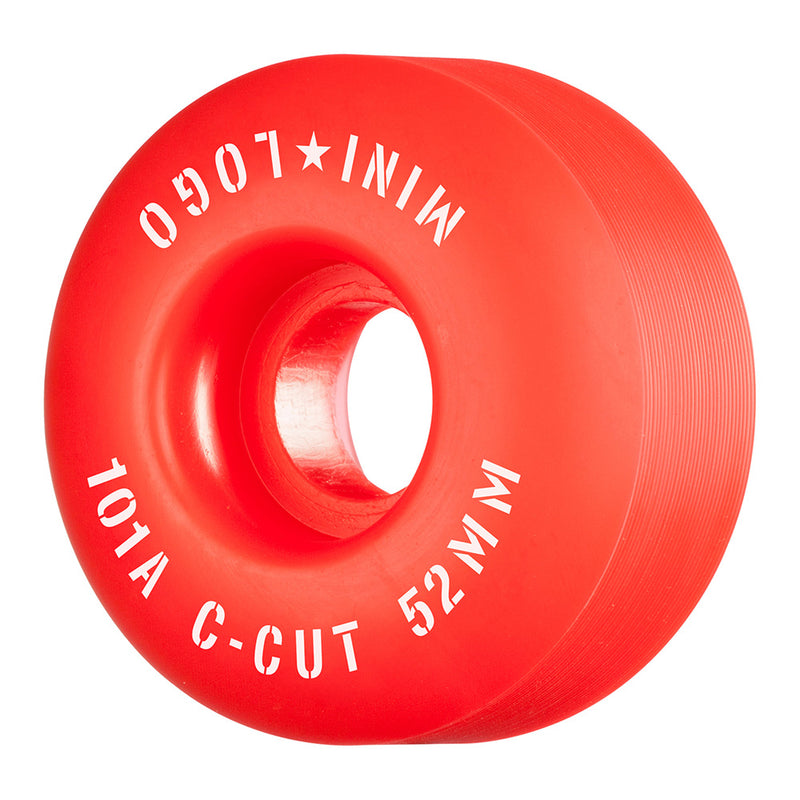 52mm C-CUT "2" 101A RED SKATEBOARD WHEELS