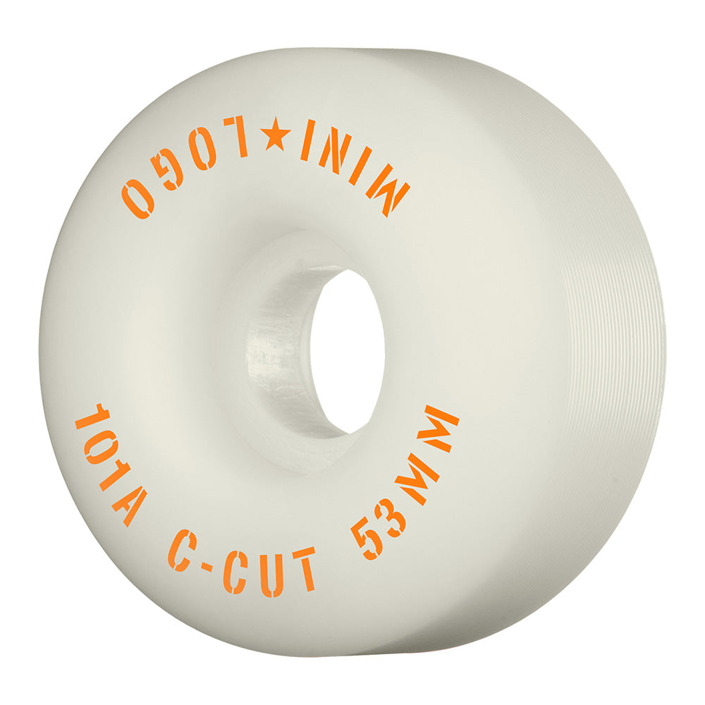 53mm C-CUT "2" 101A WHITE SKATEBOARD WHEELS