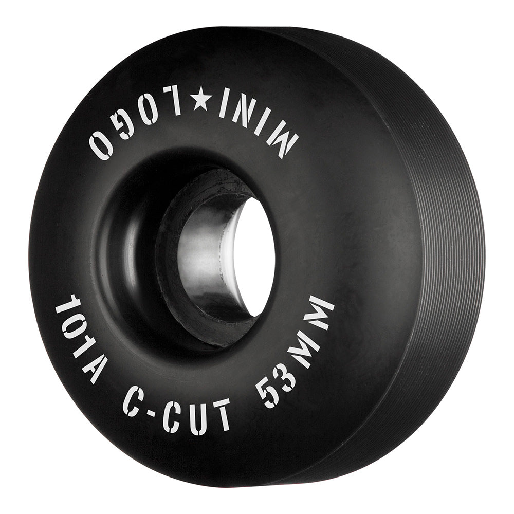 53mm C-CUT "2" 101A BLACK SKATEBOARD WHEELS