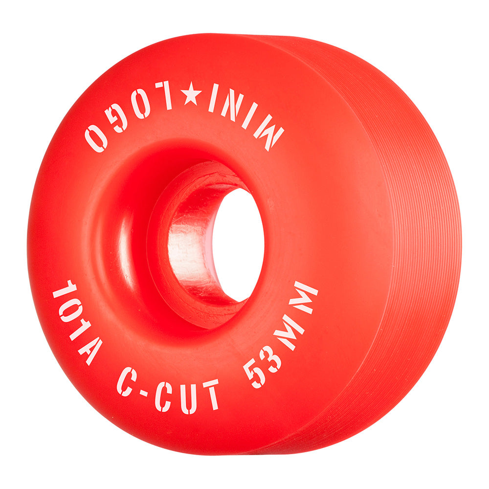 53mm C-CUT "2" 101A RED SKATEBOARD WHEELS
