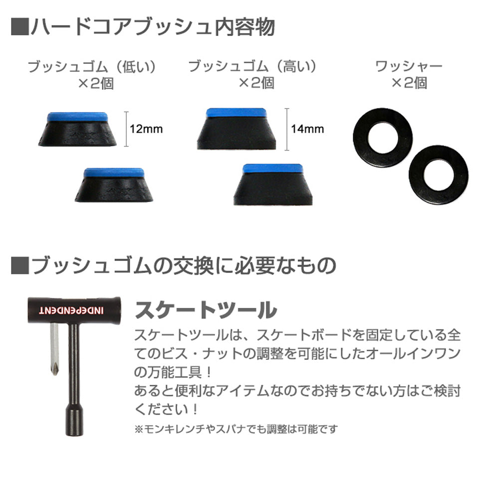 HARDCORE BUSHINGS SOFT BLACK – ハスコオンラインストア