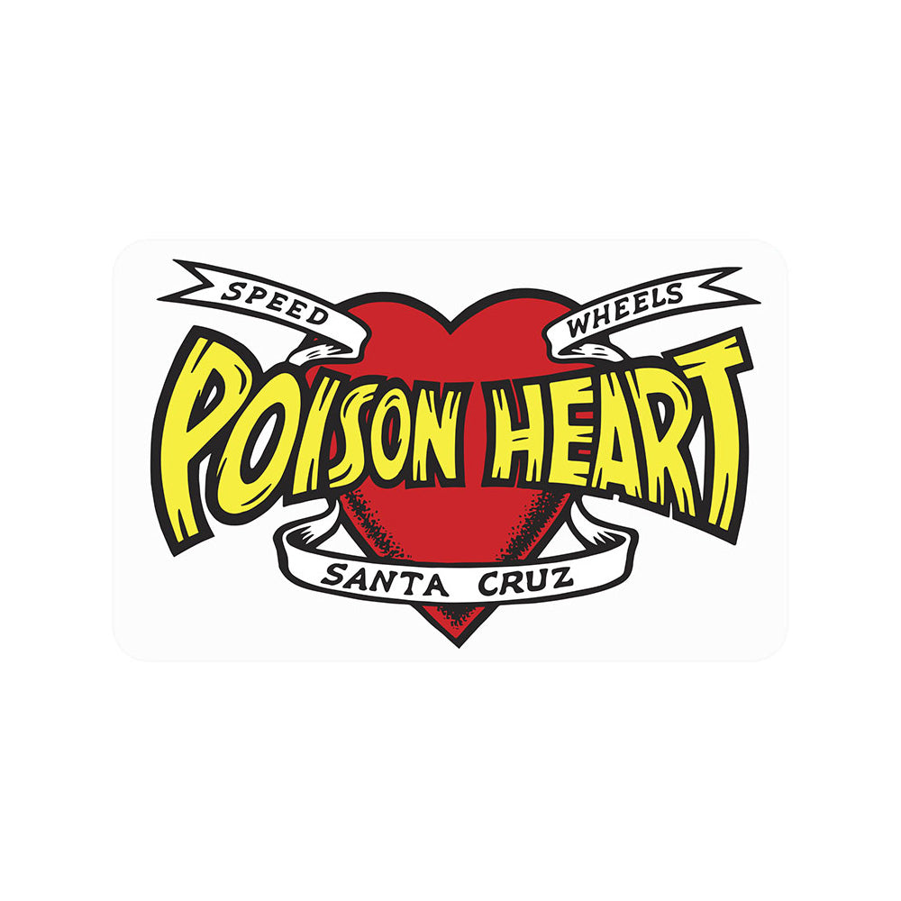 5in x 3in POISON HEART STICKER