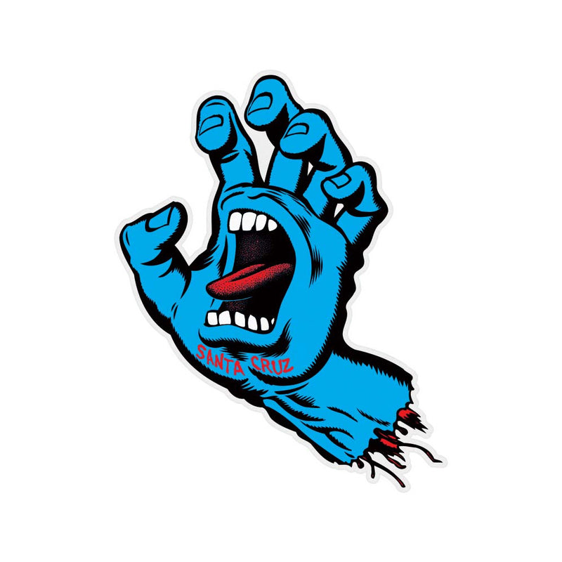 7.9in x 10in SCREAMING HAND STICKER