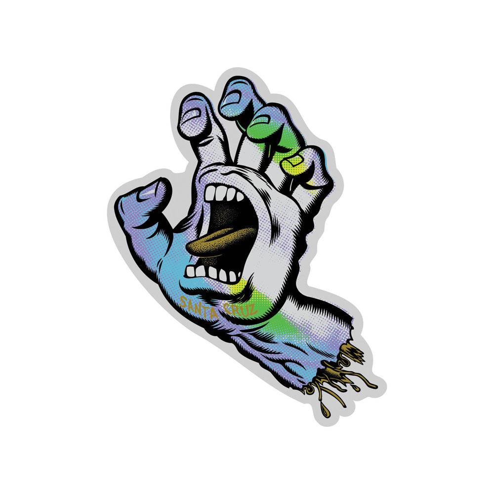 3.125in x 4in HOLO SCREAMING HAND STICKER