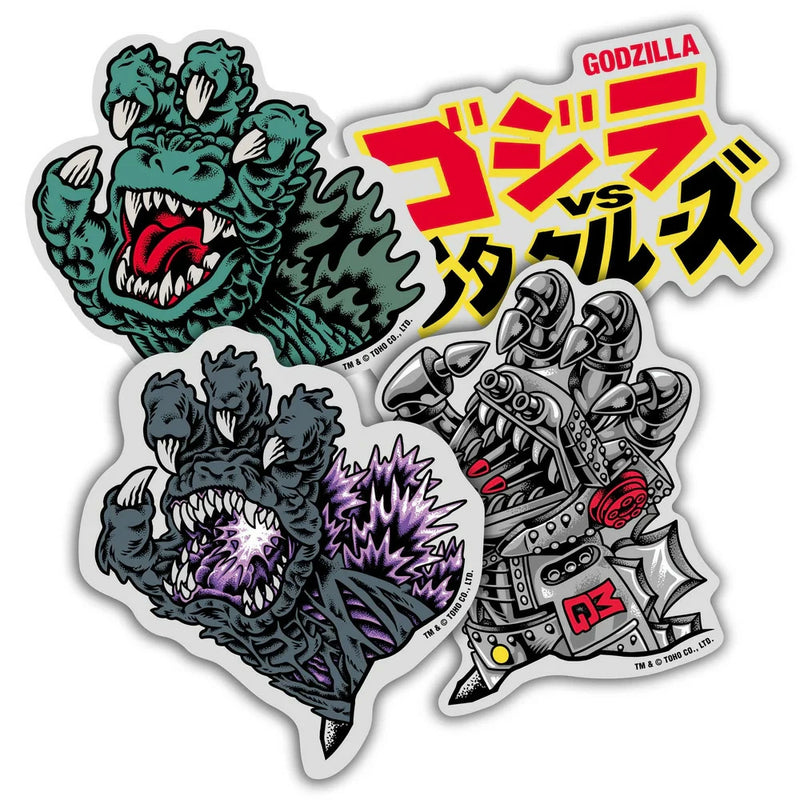 GODZILLA VS SANTA CRUZ SICKER PACK