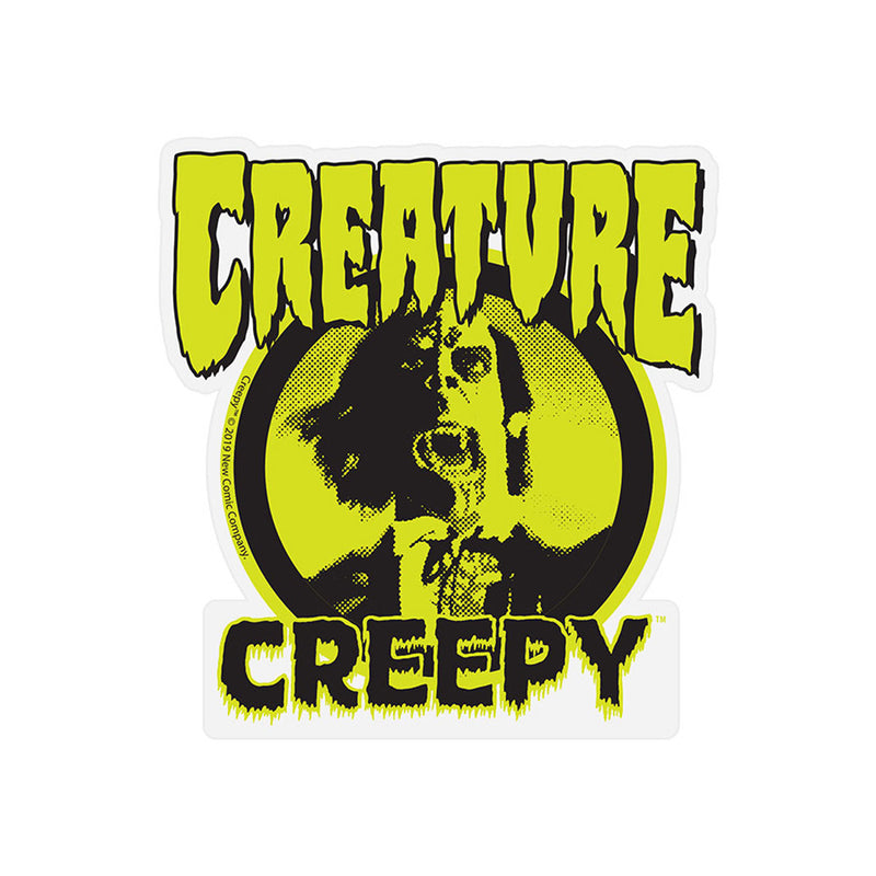 3.75 in x 4 in CREATURE X CREEPY STICKER