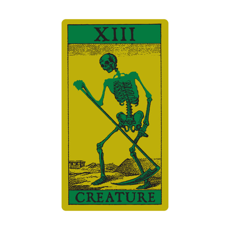 2.75in x5in DEATH CARD STICKER