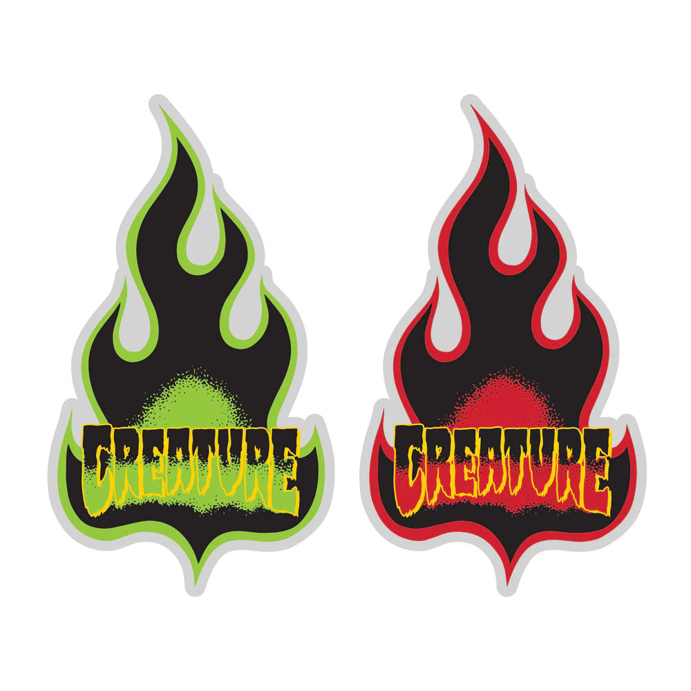 3.5in x 6.25in LOGO FLAME STICKER