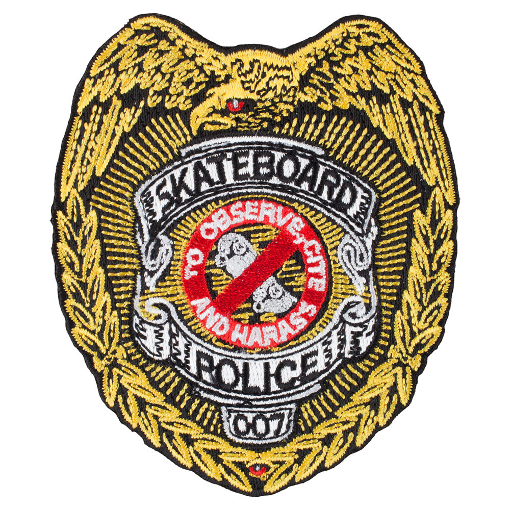 3.5in SKATEBOARD POLICE PATCH