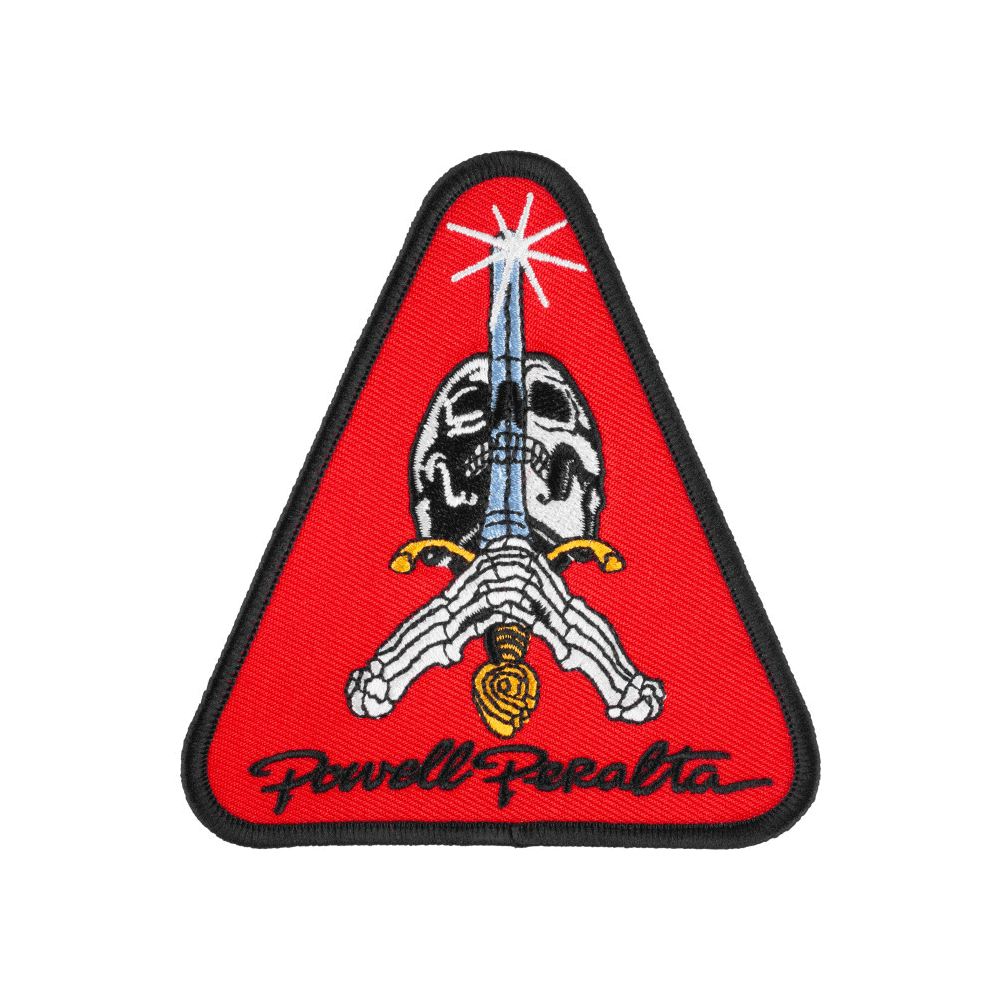 2.5in SKULL&SWORD PATCH RED