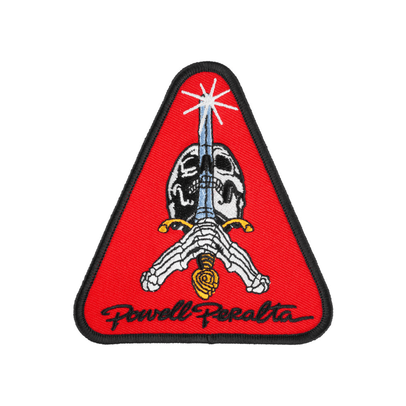 2.5in SKULL&SWORD PATCH RED
