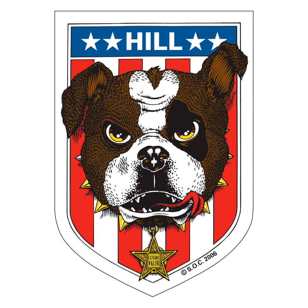 3 x 4.8inch HILL BULLDOG STICKER