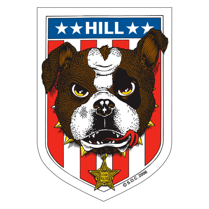 3 x 4.8inch HILL BULLDOG STICKER