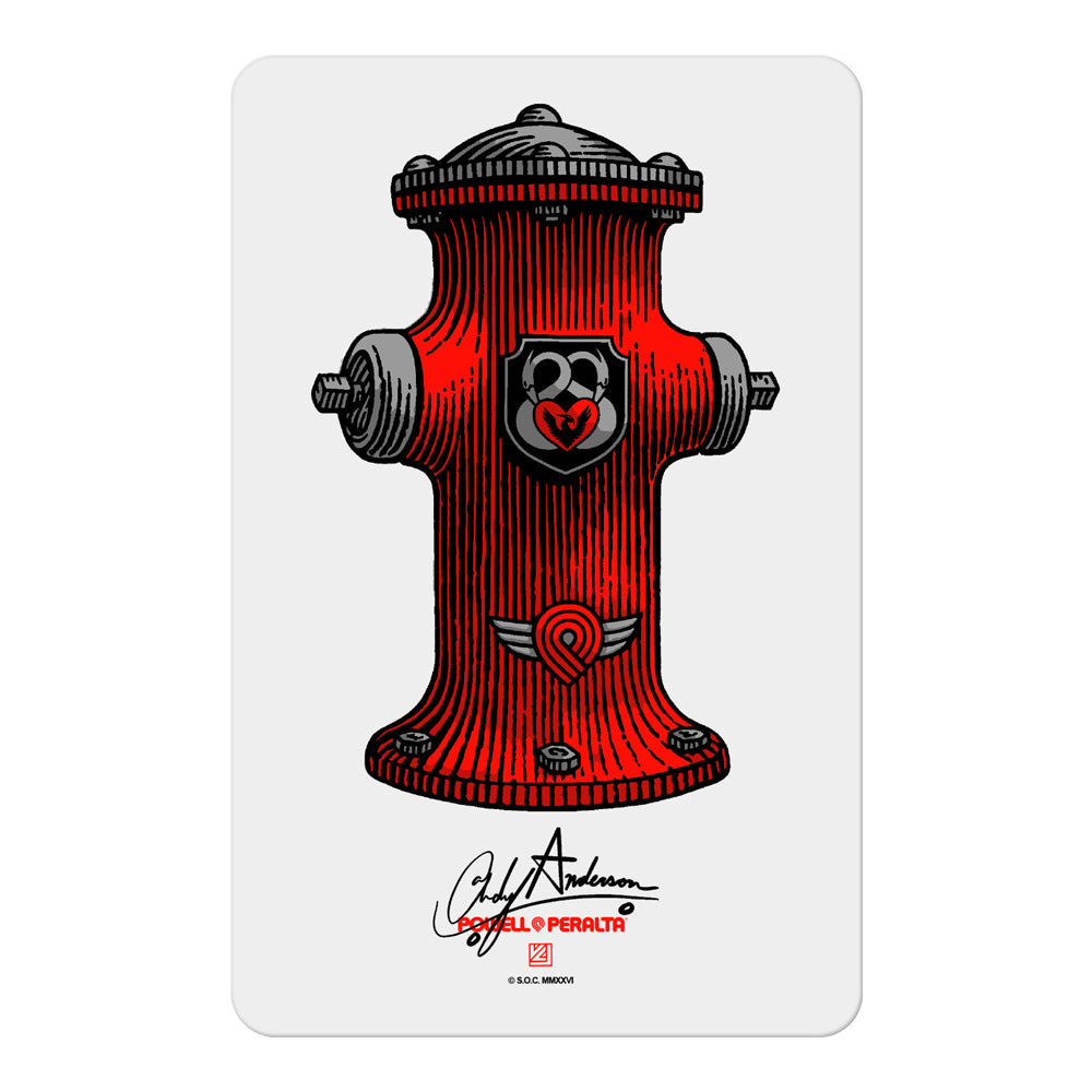 3.75 x 6inch ANDY ANDERSON HYDRANT STICKER