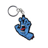 SCREAMING HAND RUBBER KEYCHAIN BLACK