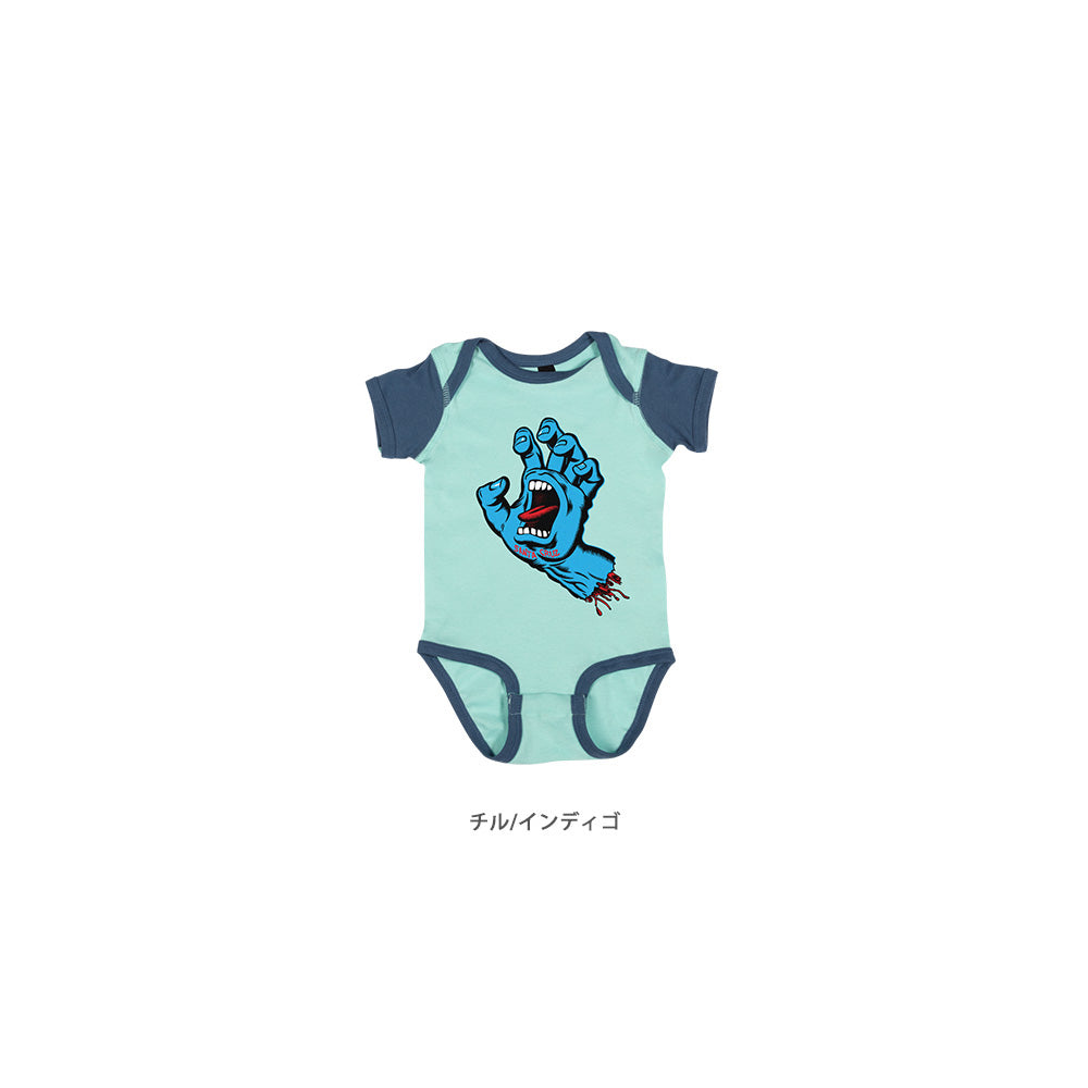 SCREAMING HAND FRONT ONE PIECE S/S INFANT BABY