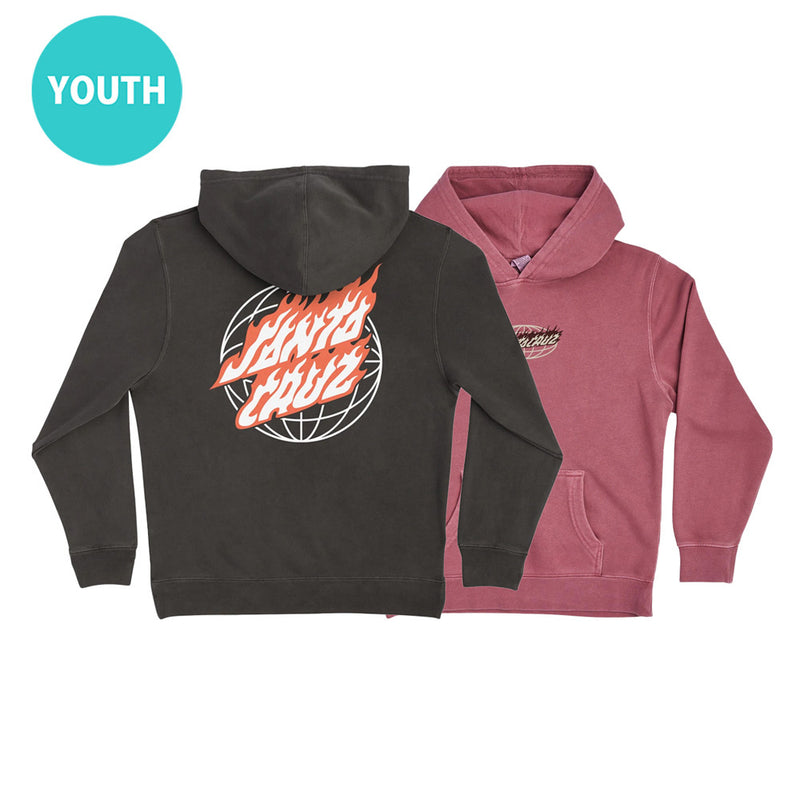 GLOBAL FLAME DOT CENTER HOODED SWEATSHIRT YOUTH