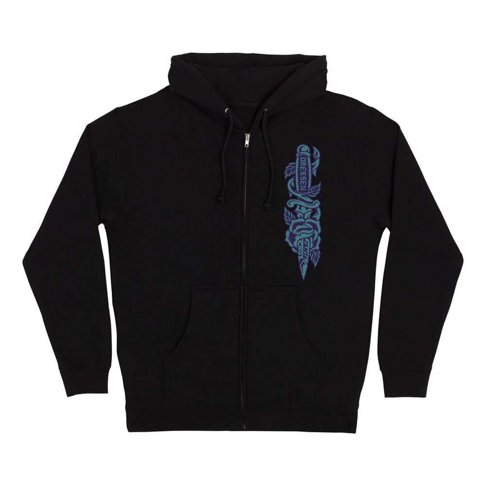 DRESSEN ROSE DAGGER OPUS ZIP HOODED SWEATSHIRT