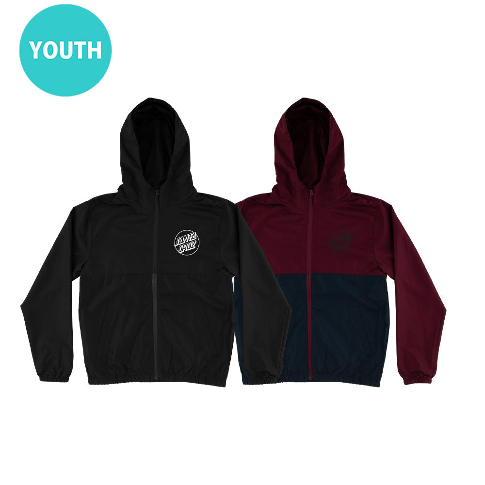 OPUS DOT CHEST L/S HOODED WINDBREAKER JACKET YOUTH