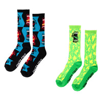 ALLOVER SCREAMING STRIP SOCKS