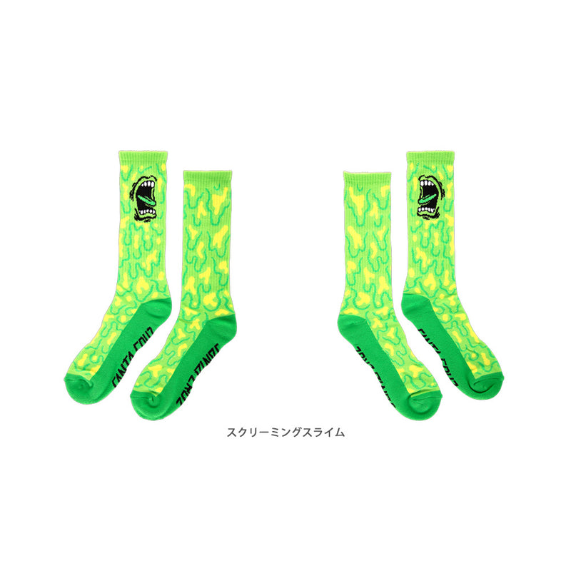 ALLOVER SCREAMING STRIP SOCKS